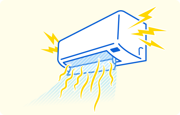 エアコン（異臭・異音発生）のイメージ
