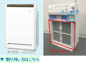 ユニット１・ユニット２のお手入れ（空気清浄機） - よくあるご質問