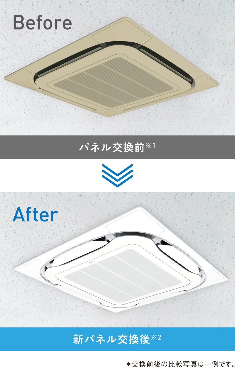 パネル交換前と後の比較